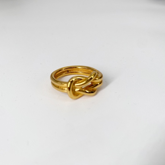 Hermes Atame Gold Metal Scarf Ring with Box Rare Vintage - Picture 7 of 12